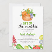 Ze is van de markt Farmer's Market Vrijgezellenfee Kaart (Voorkant)