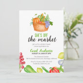 Ze is van de markt Farmer's Market Vrijgezellenfee Kaart (Staand voorkant)