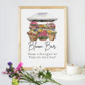 Ze is van de markt Floral Elegant Script Bloom Bar Poster