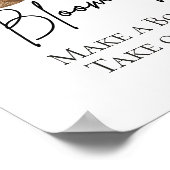 Ze is van de markt Floral Elegant Script Bloom Bar Poster (Hoek)