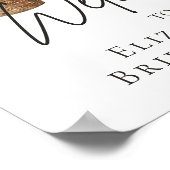 Ze is van de markt Floral Elegant Script Welkom Poster (Hoek)