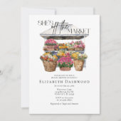 Ze is van de markt Floral Shop Vrijgezellenfeest Kaart (Voorkant)