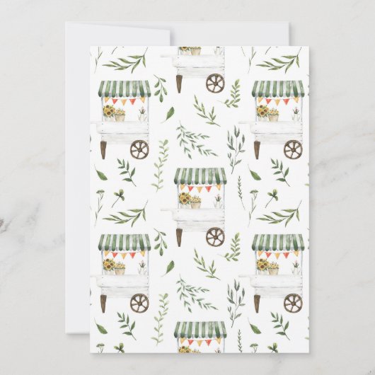 Ze is van de markt Floral Vrijgezellenfeest Invite Kaart (Achterkant)