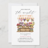 Ze is van de markt Flower Shop Vrijgezellenfeest Kaart (Voorkant)