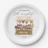 Ze is van de markt Flower Shop Vrijgezellenfeest Papieren Bordje (Voorkant)