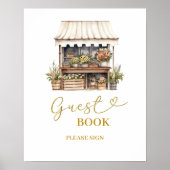 Ze is van de markt gastenboek partij teken poster (Voorkant)