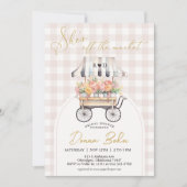 Ze is van de markt Gingham Vrijgezellenfeest Uitno Kaart (Voorkant)