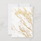 Ze is van de markt Gouden platte bedankkaart (Achterkant)