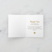 Ze is van de markt Gouden Vouwkaart voor dankbetui Bedankkaart (Binnen)