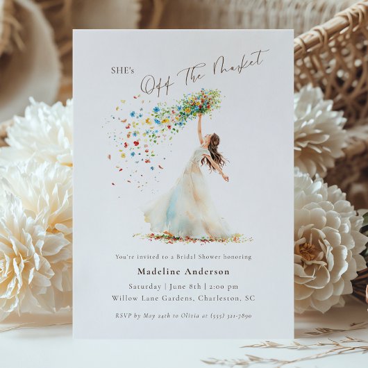 Ze is van de markt grillig Vrijgezellenfeest Kaart