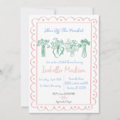 "Ze is van de markt" Hand getrokken Vrijgezellenfe Kaart (Voorkant)