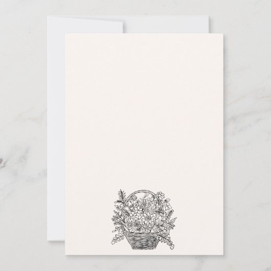 "Ze is van de markt" Hand getrokken Vrijgezellenfe Kaart (Achterkant)