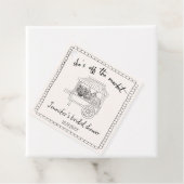 "Ze is van de Markt" Handgetekende Bruidscadeaufee Bedankjes Labels (In situ)