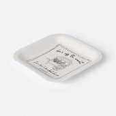 "Ze is van de markt" Handgetekende Bruidsdouche Papieren Bordje (Gebogen)