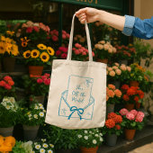 Ze is van de markt Handgetekende Italiaanse citroe Tote Bag