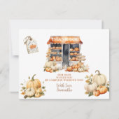 Ze is van de markt Herfst Pompoen Bruiloft Bedankkaart (Voorkant)