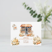 Ze is van de markt Herfst Pompoen Bruiloft Bedankkaart (Staand voorkant)