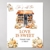 Ze is van de markt Herfst pompoen liefde is lief Poster (Voorkant)