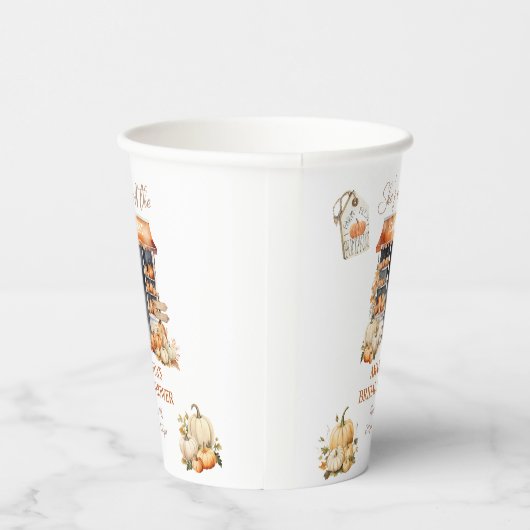 Ze is van de markt Houten herfstpompoen bruidsdouc Papieren Bekers (Rechts)