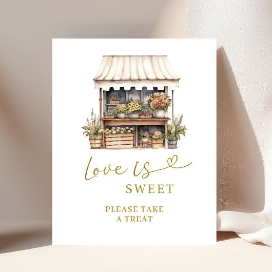 Ze is van de markt Liefde is Sweet Party Sign Poster