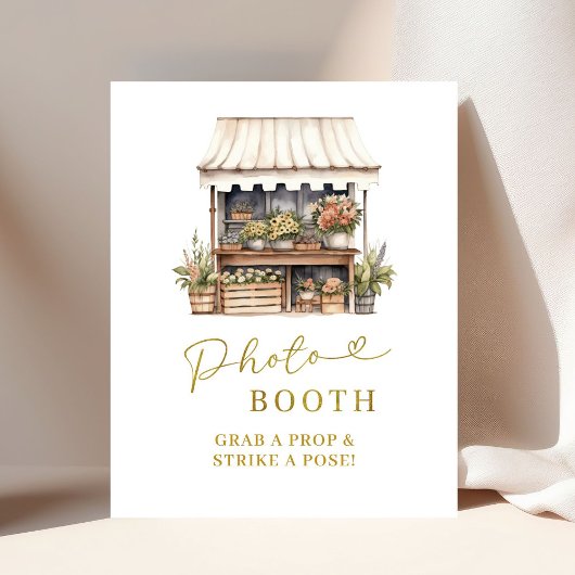 Ze is van de markt PhotoBooth-feestbord Poster