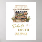 Ze is van de markt PhotoBooth-feestbord Poster (Voorkant)