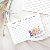 Ze is van de markt recept voor de bruid informatiekaartje