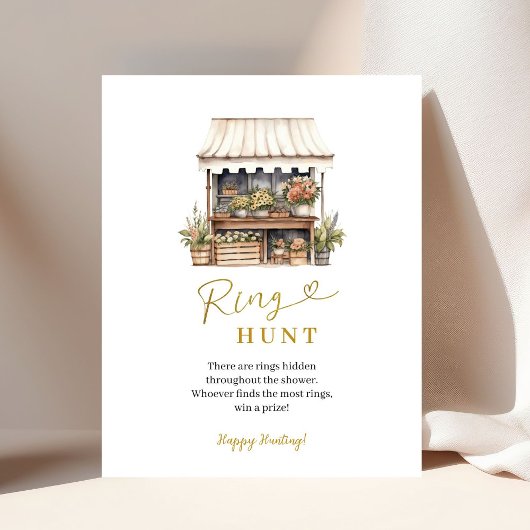Ze is van de markt Ring Hunt Game Bord Poster