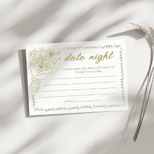 Ze is van de markt Sage Groene Date Night Ideeën Notitiekaartje