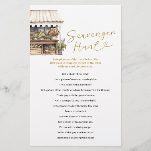 Ze is van de markt Scavenger Hunt Games Kaart (Voorkant)