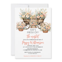 Ze is van de markt Shop Bruids Douche uitnodiging