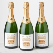 Ze is van de markt sparkling wijnetiket (Flessen)