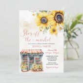 Ze is van de markt Sunflower Vrijgezellenfeest Kaart (Staand voorkant)