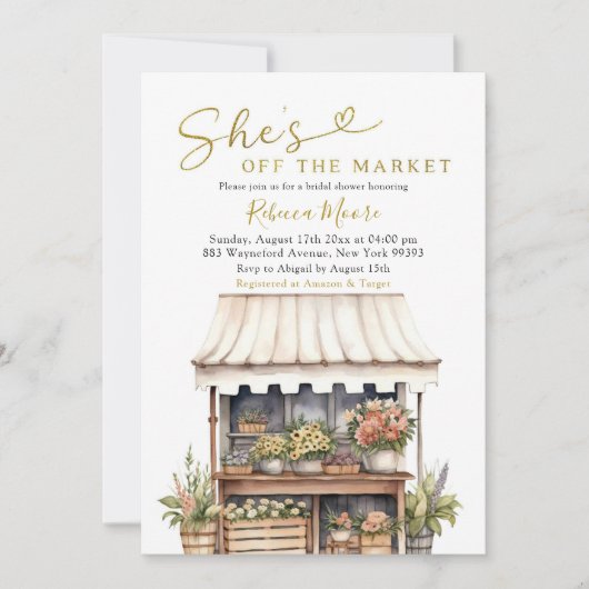 Ze is van de markt Vrijgezellenfeest Kaart (Voorkant)