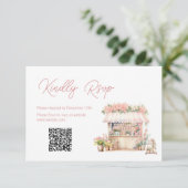 Ze is van de markt Vrijgezellenfeest QR Rsvp kaart (Staand voorkant)