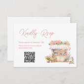 Ze is van de markt Vrijgezellenfeest QR Rsvp kaart (Voorkant / Achterkant)