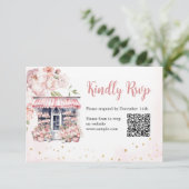 Ze is van de markt Vrijgezellenfeest QR Rsvp kaart (Staand voorkant)