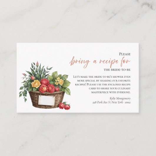 Ze is van de markt Vrijgezellenfeest Recept Aanvra Informatiekaartje (Voorkant)