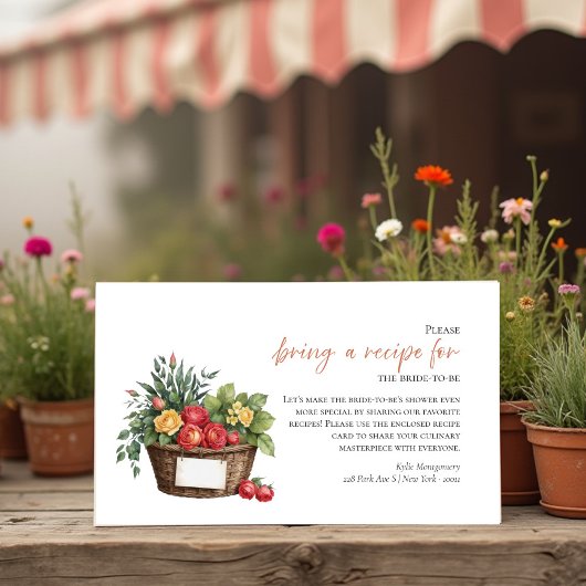 Ze is van de markt Vrijgezellenfeest Recept Aanvra Informatiekaartje