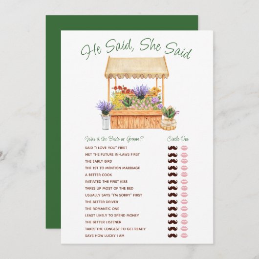 Ze is van de markt Vrijgezellenfeest spel Kaart (Voorkant / Achterkant)