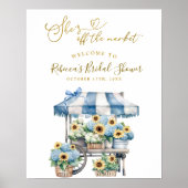 Ze is van de markt vrijgezellenfeest welkom teken poster (Voorkant)