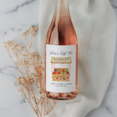 Ze is van de markt wijn etiket