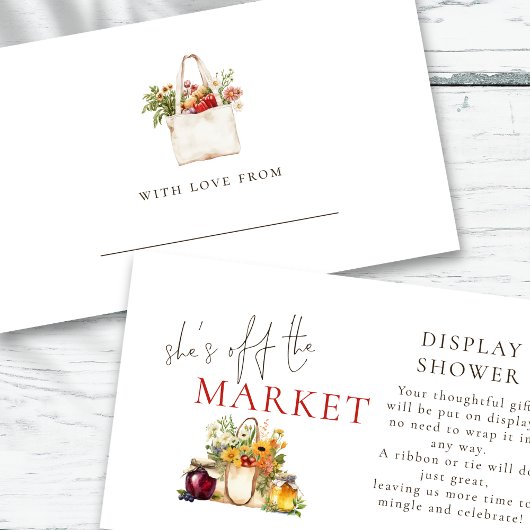 Ze is van de markt Wildflowers Display Shower Informatiekaartje