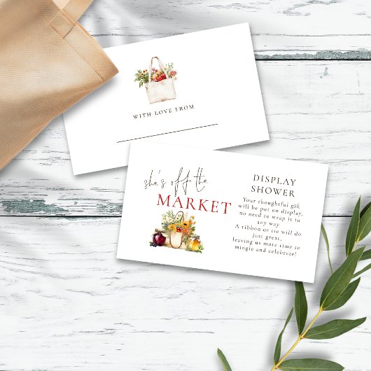 Ze is van de markt Wildflowers Display Shower Informatiekaartje