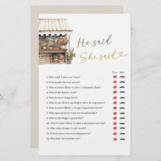 Ze is van de markt, zei hij, ze zei dat het spel (Voorkant / Achterkant)