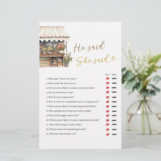 Ze is van de markt, zei hij, ze zei dat het spel (Staand voorkant)