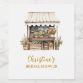 Ze is van het etiket van de wijnfles (Enkel label)