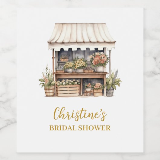 Ze is van het etiket van de wijnfles (Enkel label)