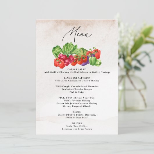 Ze is van het Market Farmers Market Vrijgezellenfe Menu (Staand voorkant)