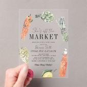 Ze is van het Vrijgezellenfeest van de boerenmarkt Acryl Uitnodigingen (Insitu (Draagbaar))